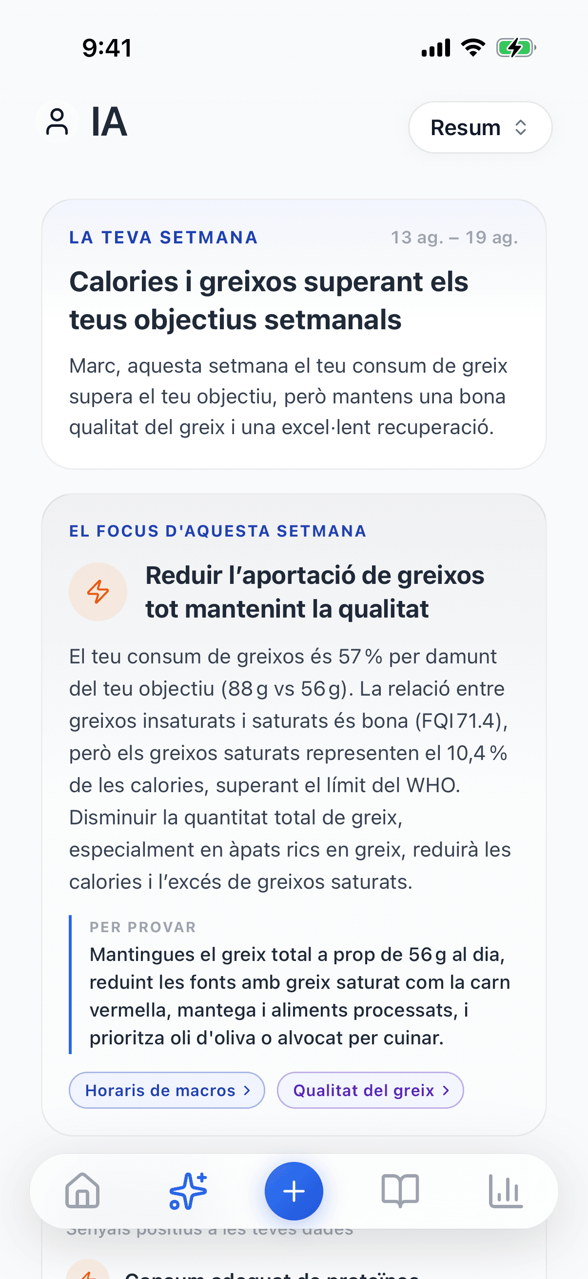 Captura — Insights d'IA