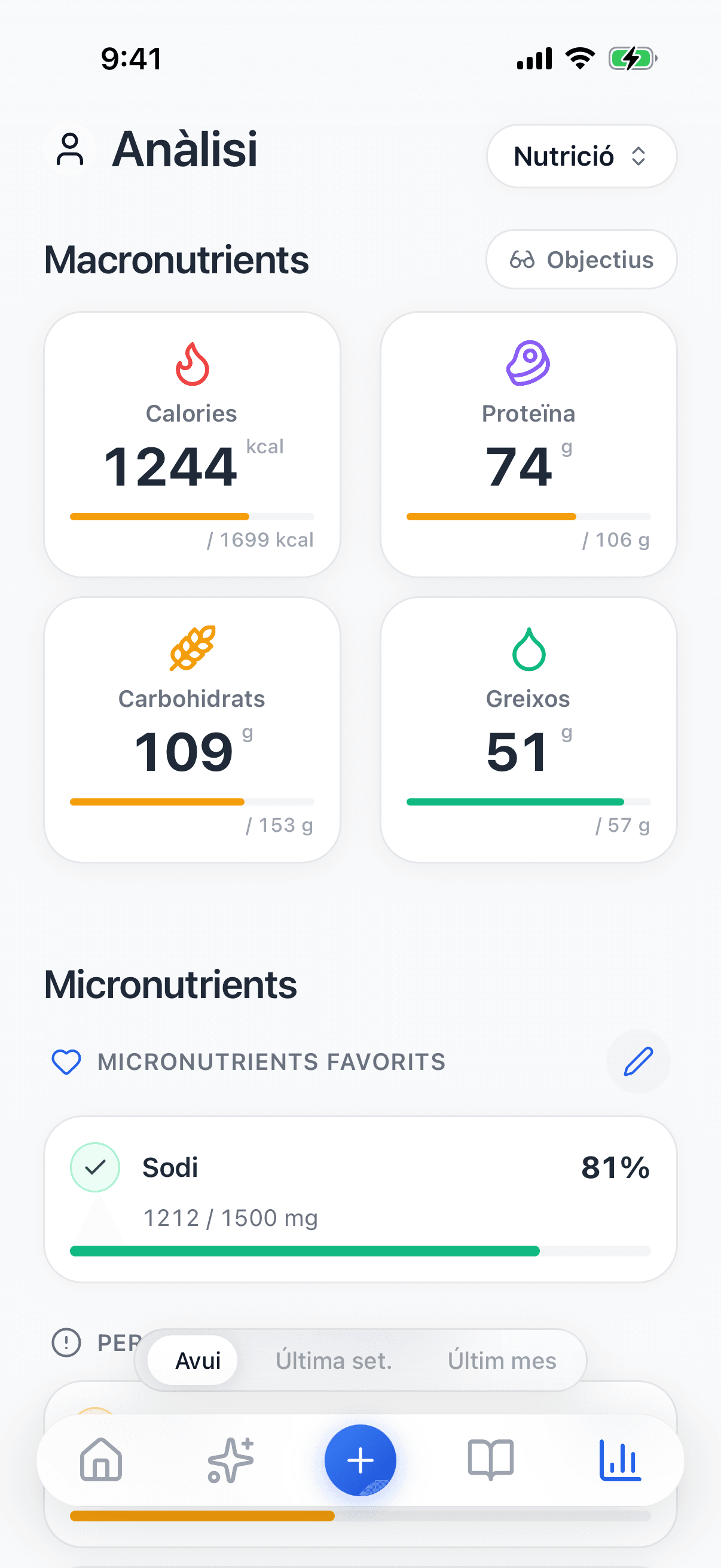 Captura — Anàlisi de nutrició