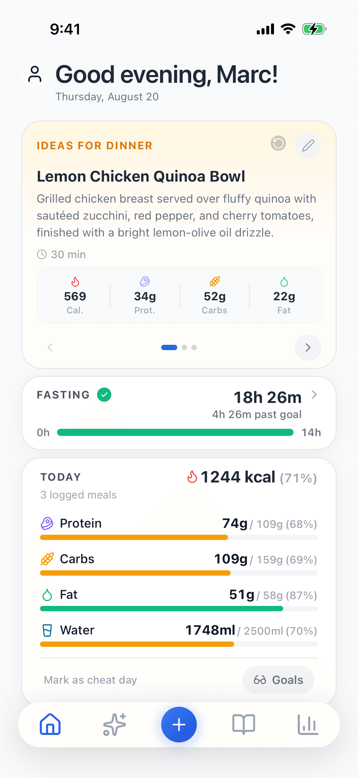 Screenshot — Daily summary