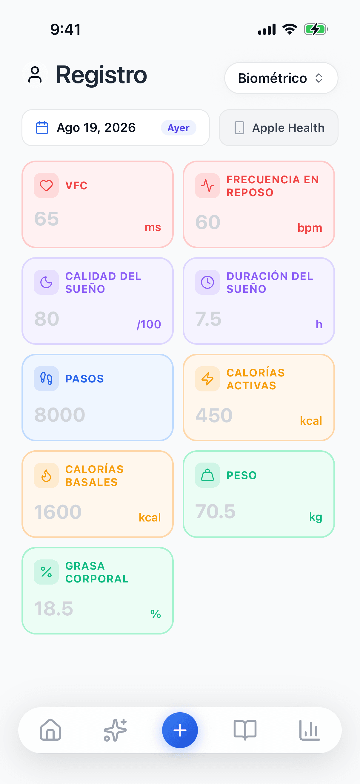 Captura — Registro biométrico