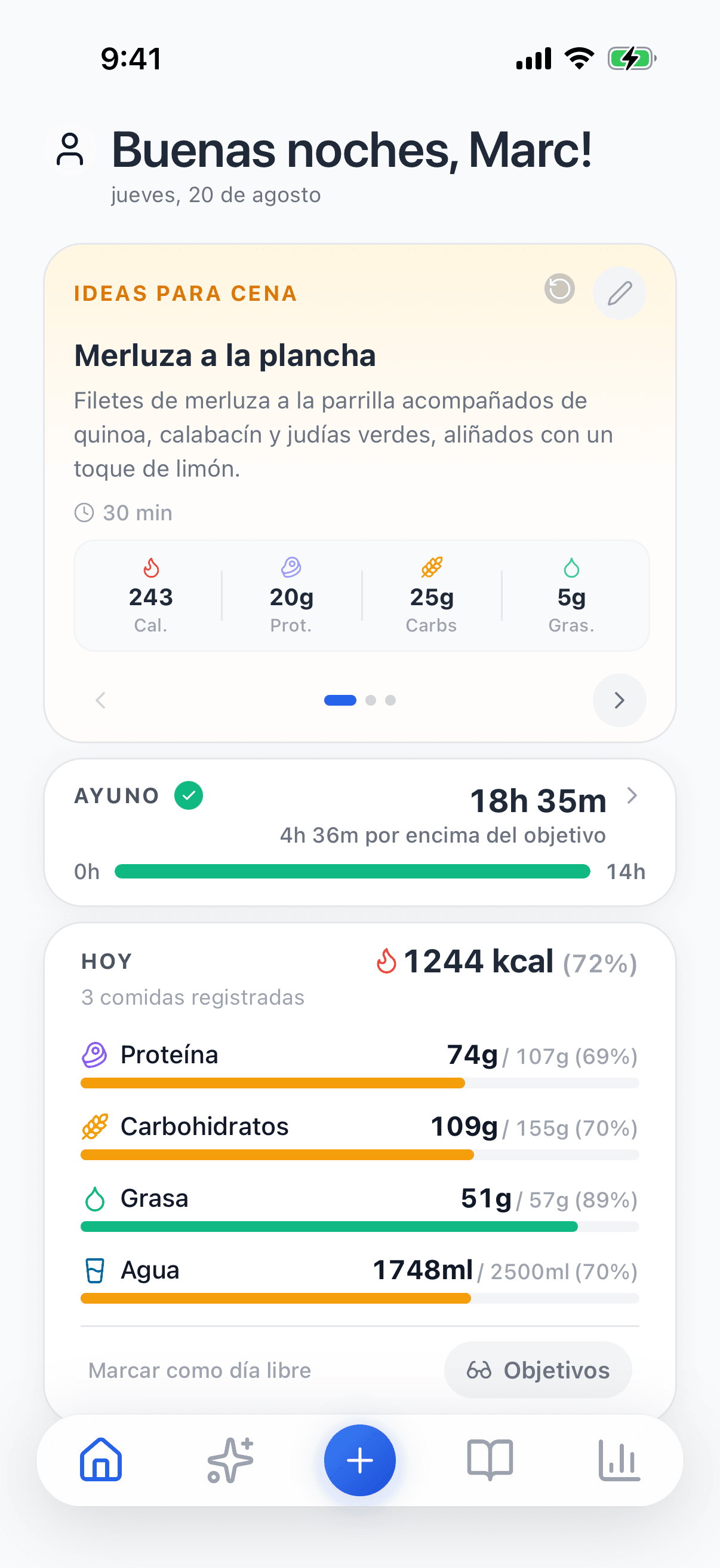 Captura — Resumen diario