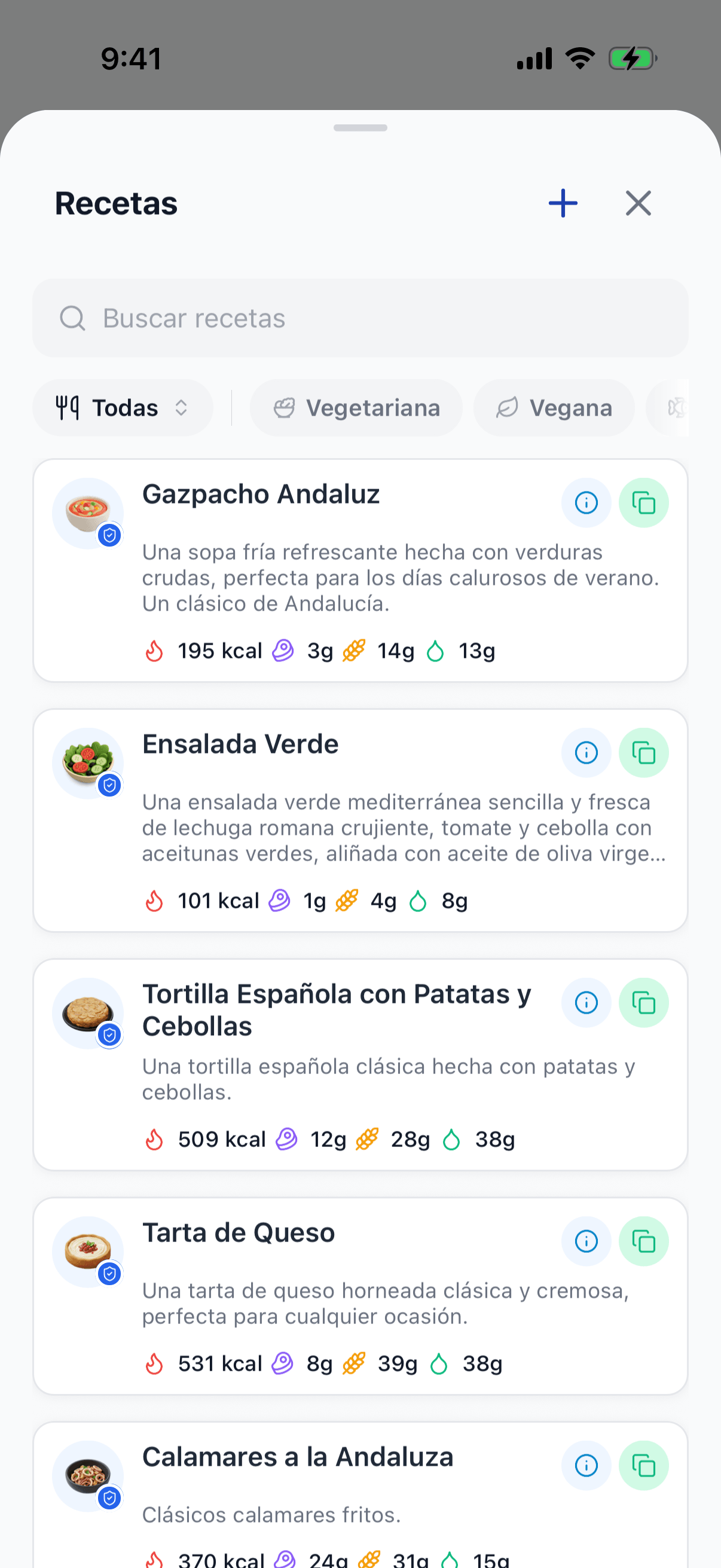 Captura — Biblioteca de recetas