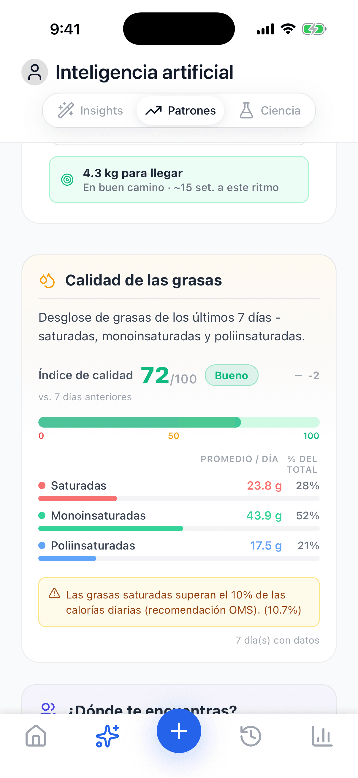 Screenshot — Fat quality
