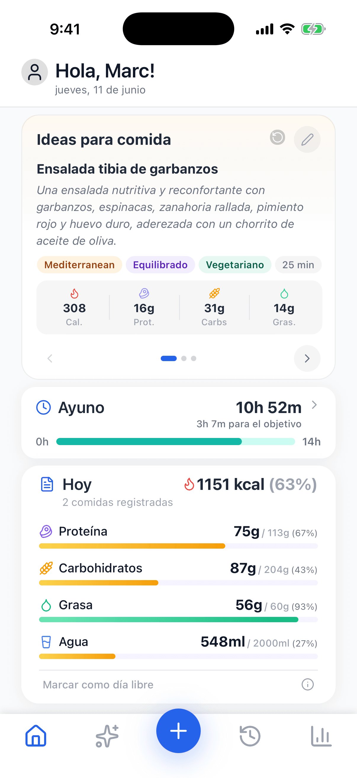 Screenshot — Daily summary