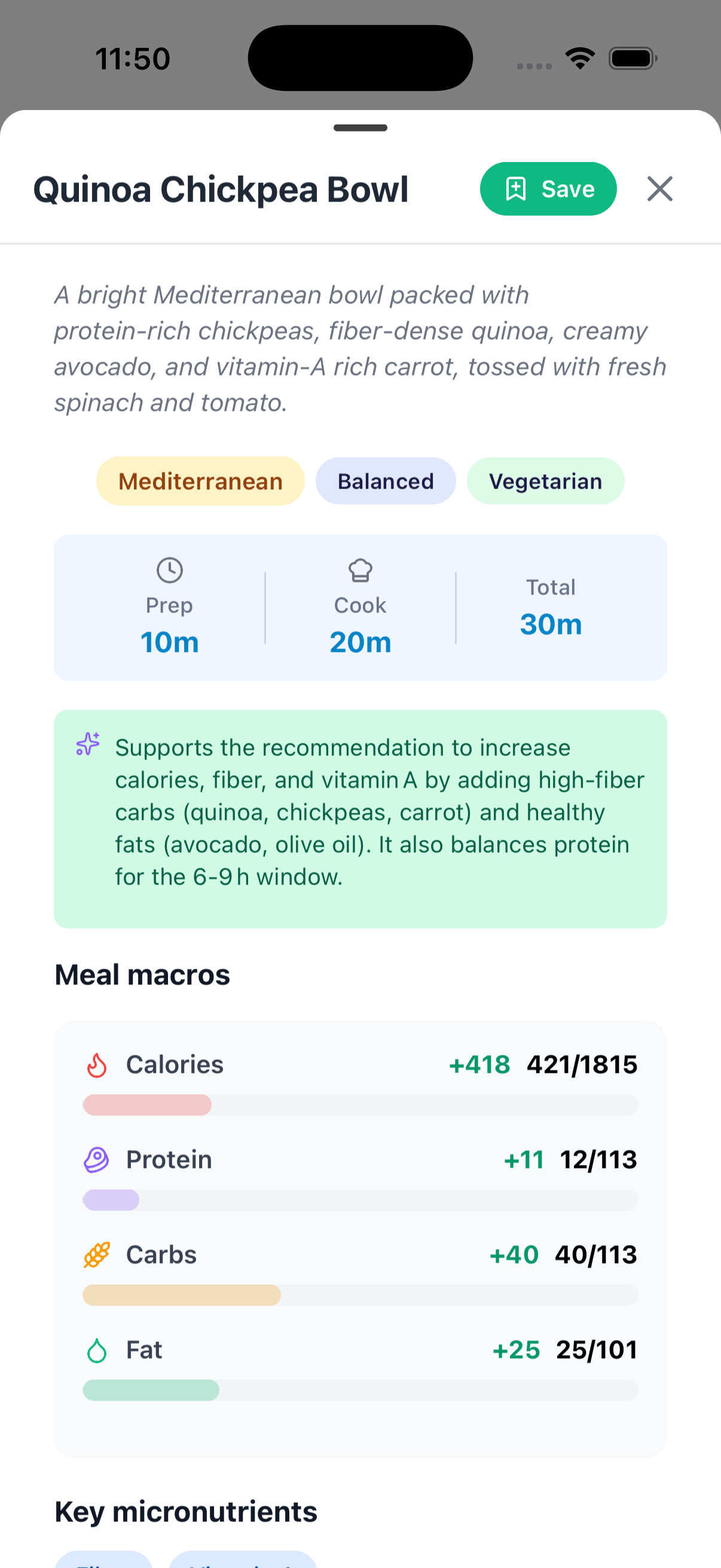 Screenshot — Meal Ideas